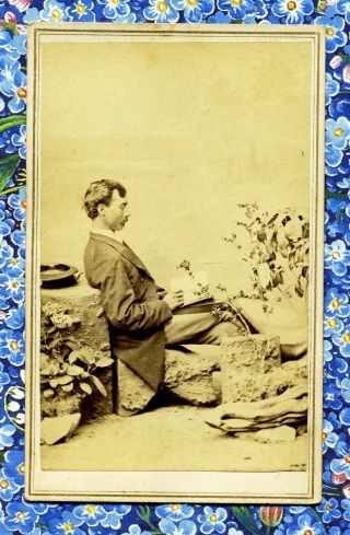 Unusual Civil War Time Portrait Of A Gentleman In San Francisco California Cdv