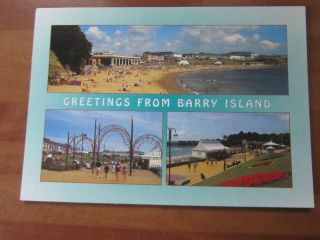 Wales Barry Island Greetings Old Postcard