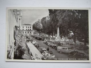 Old Postcard - The Promenade Gardens,  Cheltenham