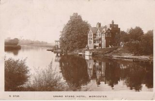 R England Worcestershire Old Postcard English Worcester The Grand Stand Hotel