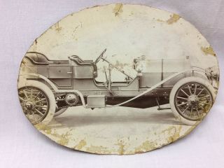 Vintage Photograph Antique Car Oval 8 " X 6 "
