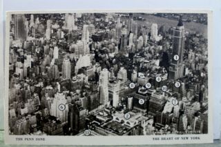 York Ny Nyc Penn Zone Empire State Building Postcard Old Vintage Card View