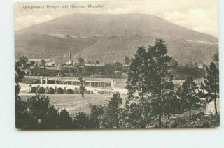 Abergavenny Bridges And Blorenge Mountain Valentine Vintage Unposted Postcard Bu