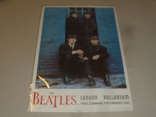 Vintage 1964 Nems The Beatles London Palladium Royal Command Performance Poster