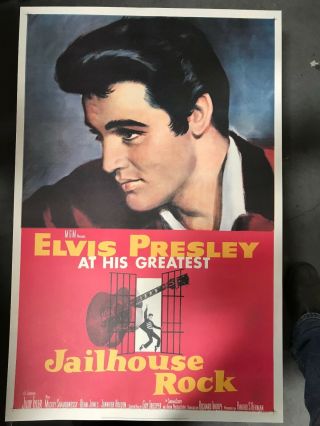 Elvis Presley In Jailhouse Rock - Vintage Movie Poster - Large