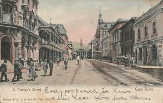 African Old Antique Postcard South Africa Collecting St George Street Cape Town