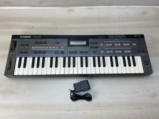 Vtg Casio Cz - 101 Synthesizer Keyboard Dark Lcd W/ Power Supply - Read
