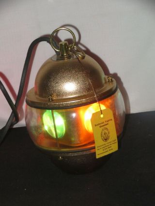 Vintage Swag Swiss Golden Beacon Rotating Color Hanging Lamp/light