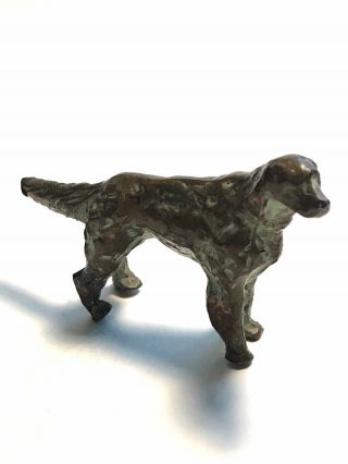 Antique Cold Painted Bronze Pointer Dog - 3 1/2 ",