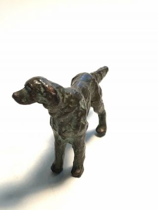 Antique Cold Painted Bronze Pointer Dog - 3 1/2 