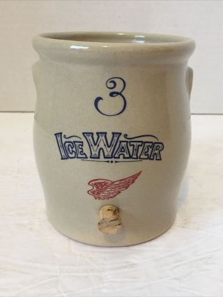 Vintage/antique Red Wing Pottery 3 Gallon Ice Water Cooler W/spout No Lid Crock