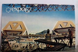 Canada Quebec Montreal Expo 67 Man The Explorer Postcard Old Vintage Card View