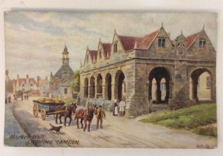 Rare Vintage Colour Postcard Of Market Hall,  Chipping Campden (a144)