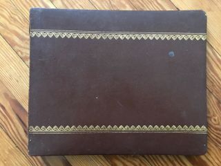 Vintage Leather Hardcover Photo Album 11 X 13 Empty Black Pages