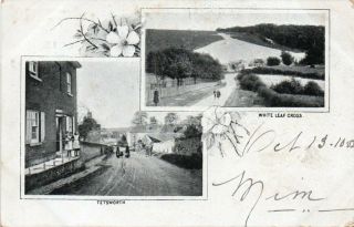 Old Postcard " Tetsworth & White Leaf Cross " Posted Twyford 1902