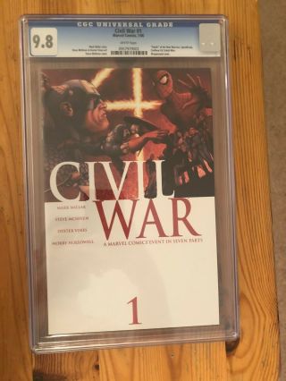 Civil War 1 (jul 2006,  Marvel) Cgc 9.  8