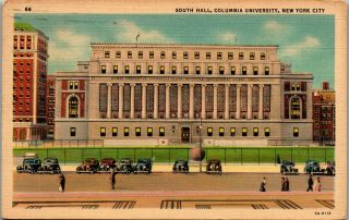 South Hall Columbia University Nyc Vintage Postcard