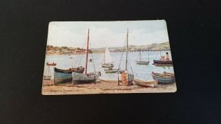 Vintage Postcard J.  Salmon Ltd A.  R.  Quinton 1780 " The Harbour,  Teignmouth " ⛵