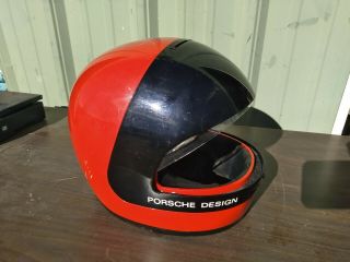 Vintage Romer Helmet.  Porsche Design Cp3 1981 Red Black Race Full Face 59 60