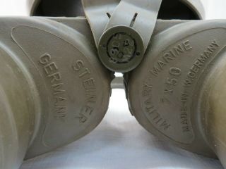 Vintage Steiner M22 7x50 Military Marine Binoculars West Germany 3