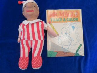 Vintage Mr.  Magoo Doll & Mr.  Magoo Trace And Color Book