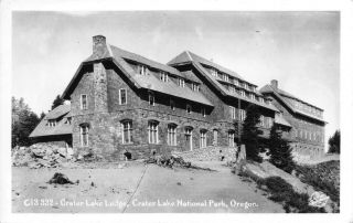 Crater Lake National Park Lodge Oregon Vintage Rppc Real Photo Postcard F11