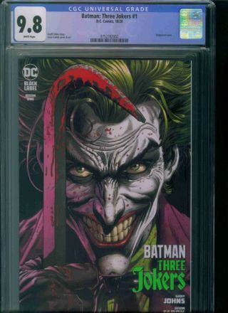Batman: Three Jokers 1 With Trading Card Cgc 9.  8 Just Got In