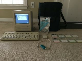 Vintage Apple Macintosh Se With Mouse,  Keyboard,  Disks,  Case,  And More