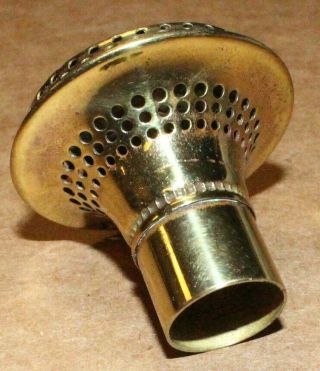 Vintage Brass B&H Bradley & Hubbard Oil Lamp Flame Spreader pat 1889 NOS 2