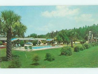 Pre - 1980 Old Cars & Dixie Dream Motel & Pool Dillon Sc U5436