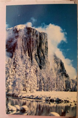 California Ca Yosemite National Park El Capitan Postcard Old Vintage Card View