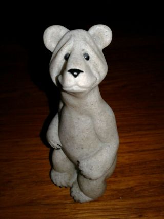 Adorable Quarry Critters “billy” Bear Stone Figurine Second Nature Designs 4.  5 "