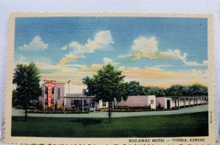 Kansas Ks Topeka Nod Away Motel Postcard Old Vintage Card View Standard Souvenir