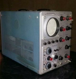 Vintage Tektronix Type 532 Cathode Ray Oscilloscope,  Type Z Plug In,  Power On