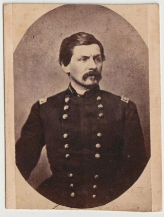 General George B.  Mcclellan 1860s Civil War Cdv Photo Civil Engineer Politician