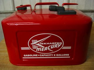 6 gallon Kiekhaefer Mercury Vintage Outboard boat Gas Fuel Tank Can 2