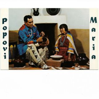 Vintage Maria Martinez And Popovi Da Of San Ildefonso Pueblo Pottery - Vintage P