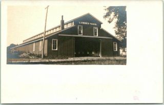 Vintage 1910s Rppc Real Photo Postcard Lumber Yard Street View " Martinsburg Mo "