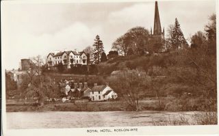 R England Herefordshire Old Antique Postcard Royal Hotel Ross On Wye