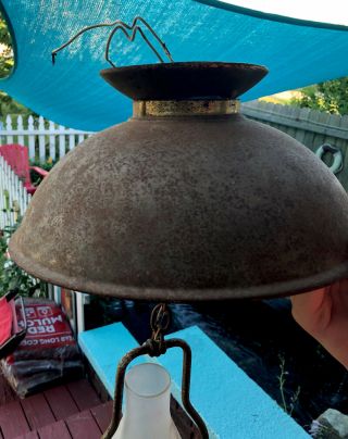 Vintage Hurricane Electric Lantern Hanging Lamp 24” Tall 3