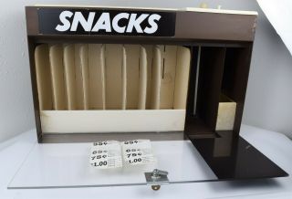 Snak - Stix Snack Vending Machine Vintage 1986 Countertop Candy Grabbing Dispenser
