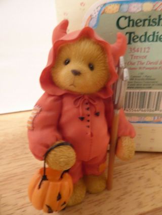 Cherished Teddie Trevor You Bring Out The Devil In Me Costume Bear Figurine