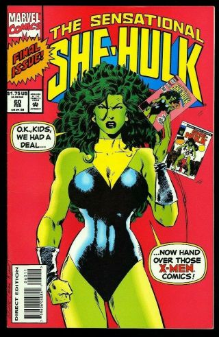 Sensational She - Hulk 60 Vf/nm Final Issue Low Print Run L@@k