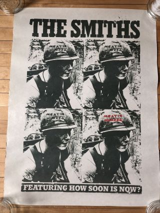 Vintage 1985 The Smiths Us Promo Poster Meat Is Murder Sire Records Morrissey