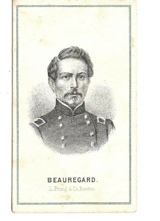 Civil War C.  S.  A.  General P.  G.  T.  Bearegard Louis Prang Cdv Carte De Visite 1861