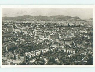 Old Rppc Aerial View Of City Vienna - Wien Austria Hm1628