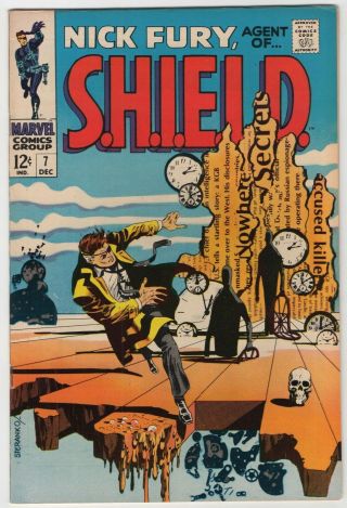 Nick Fury Agent Of Shield 7 1968 Vf,  8.  5