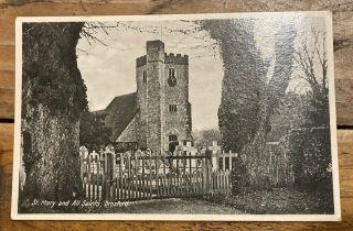 St Mary & All Saints Church,  Droxford,  Hampshire - Vintage Postcard.  Unposted.