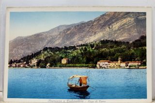 Italy Lago Di Como Tremezzo Cadenabbia Postcard Old Vintage Card View Standard