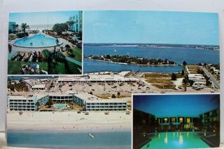 Florida Fl St Pete Beach Happy Dolphin Inn Postcard Old Vintage Card View Postal